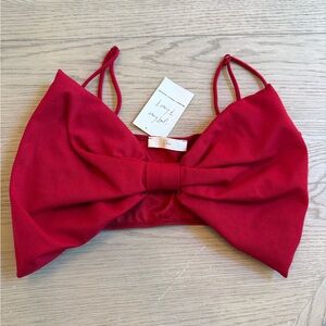 Red Bow Boutique Top NWT Gameday Large